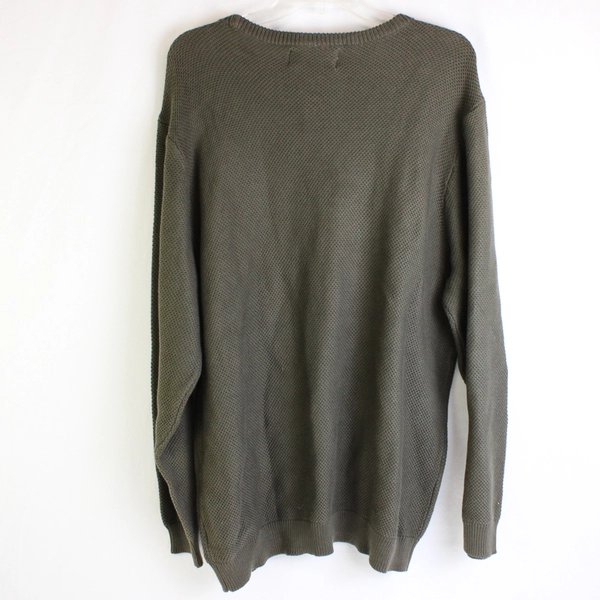 Legend & Soul Army Green Knit Cotton Sweater Men's Size XL