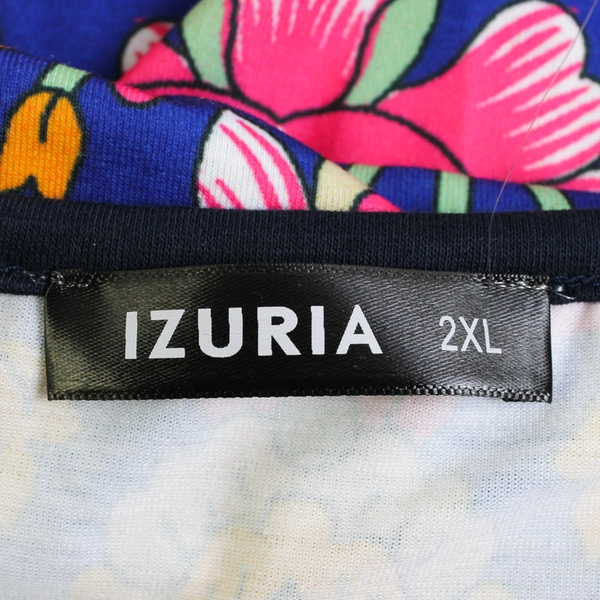 Izuria Multicolor Floral Sleeveless A-Line Midi Dress Women's Size 2XL