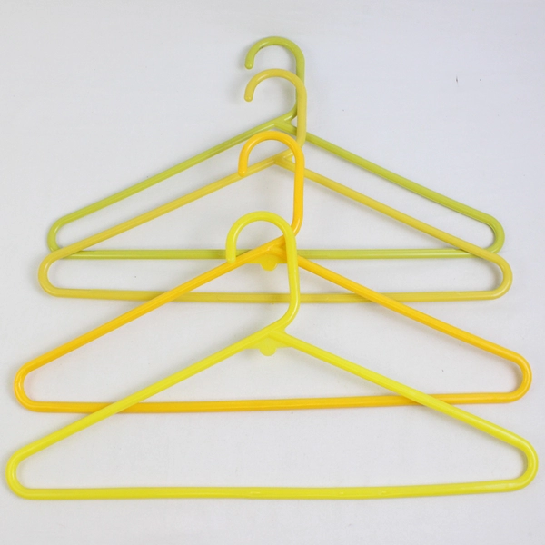 Lot of 10 Assorted Yellow Plastic Clothing Hangers