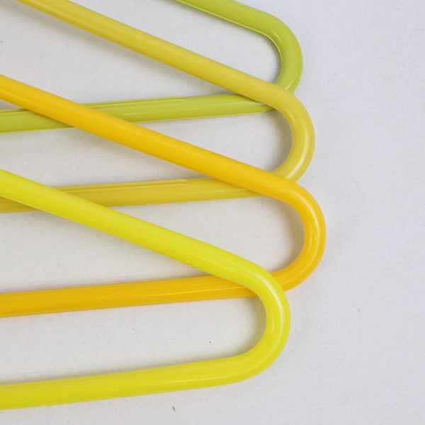 Lot of 10 Assorted Yellow Plastic Clothing Hangers