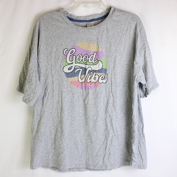 Secret Treasure Good Vibes Graphic Pajama T-Shirt Women's Size L 12-14