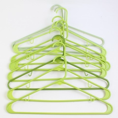 Lot of 10 Light Green Tubular Clothing Hangers