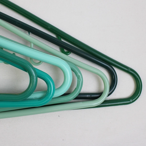 Lot of 10 Green Variety Tubular Clothing Hangers