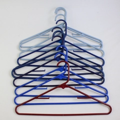 Mixed Lot of 10 Blue and Red Clothing Hangers
