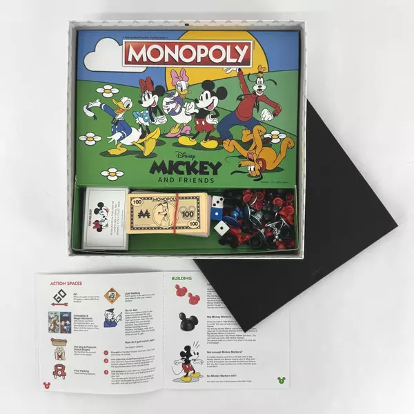 2022 Parker Brothers Mickey And Friends Monopoly Game Missing One Card