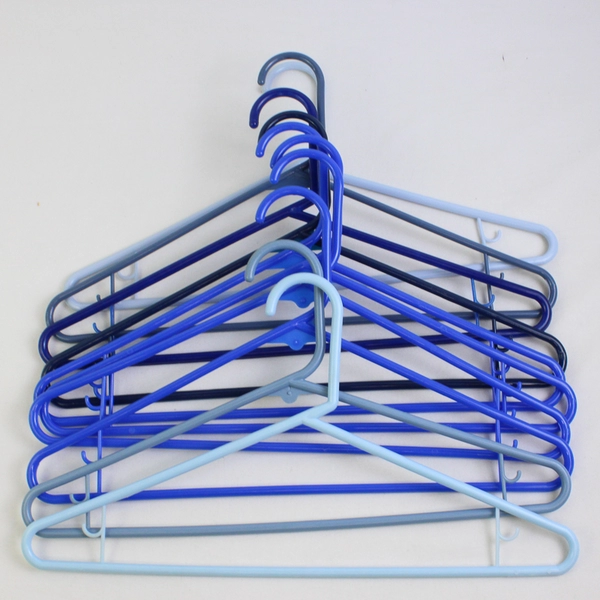 Lot of 10 Shades of Blue Clothing Hangers