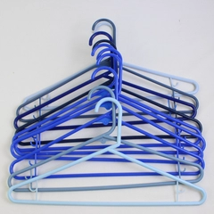 Lot of 10 Shades of Blue Clothing Hangers