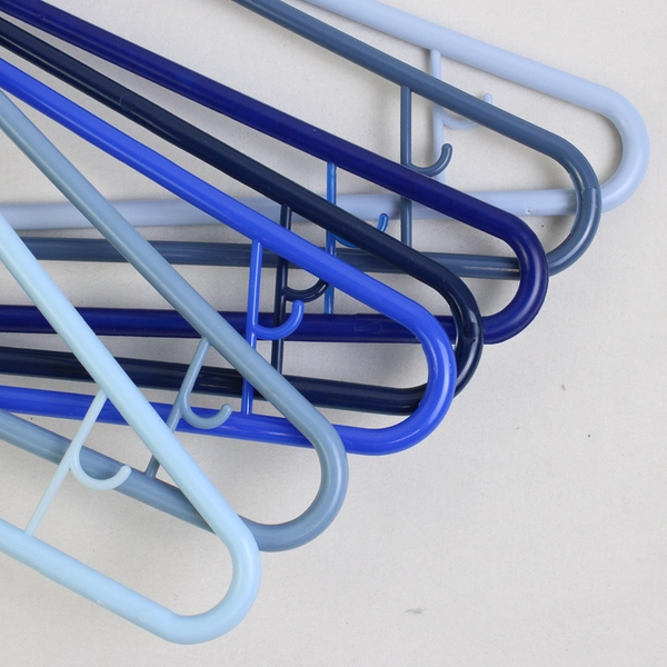 Lot of 10 Shades of Blue Clothing Hangers