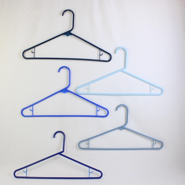 Lot of 10 Shades of Blue Clothing Hangers