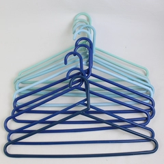 Mixed Lot of 10 Variety of Blues Clothing Hangers
