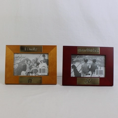 Lot of 2 Expressions (Grandchildren and Family) Wooden Photo Frames, 4" x 6"