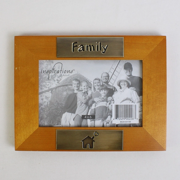 Lot of 2 Expressions (Grandchildren and Family) Wooden Photo Frames, 4" x 6"