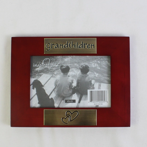 Lot of 2 Expressions (Grandchildren and Family) Wooden Photo Frames, 4" x 6"