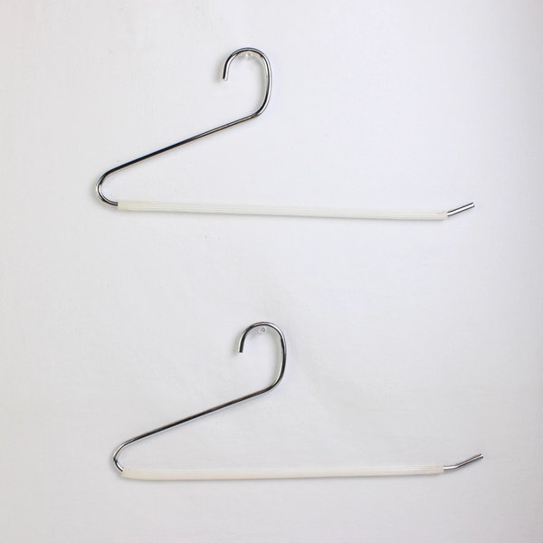 Lot of 8 Assorted Design Metal Open-Ended Pants Hangers