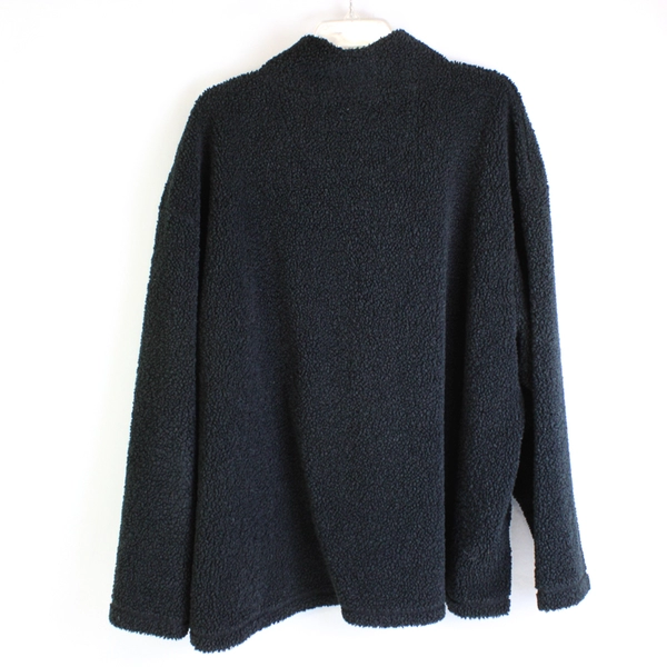 Dip Fuzzy Black Mock Neck 1/4-Zip Jacket Women's 3X