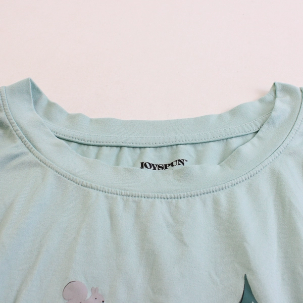 Joyspun Happy Camper Graphic Pajama Top Women's Size L 12-14