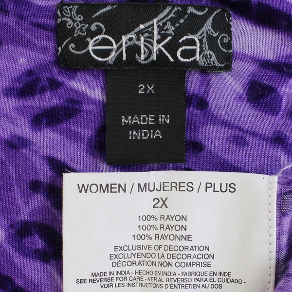 Erika Purple Short-Sleeve T-Shirt Women's Size 2X