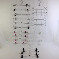 Lot of 5 Metal Tiered Pant/Skirt Hangers