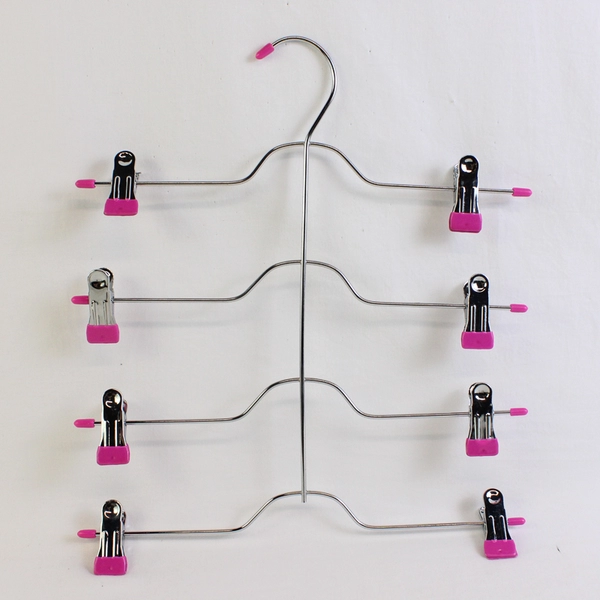 Lot of 5 Metal Tiered Pant/Skirt Hangers