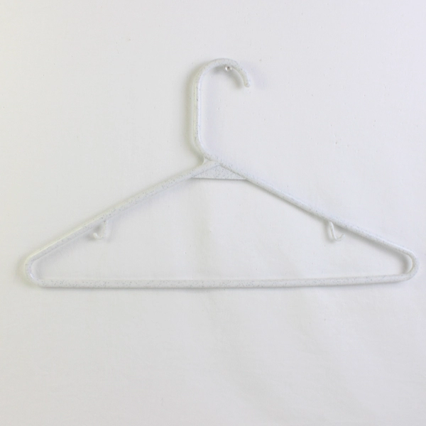 Lot of 10 Variety White Tubular Clothing Hangers with Hooks