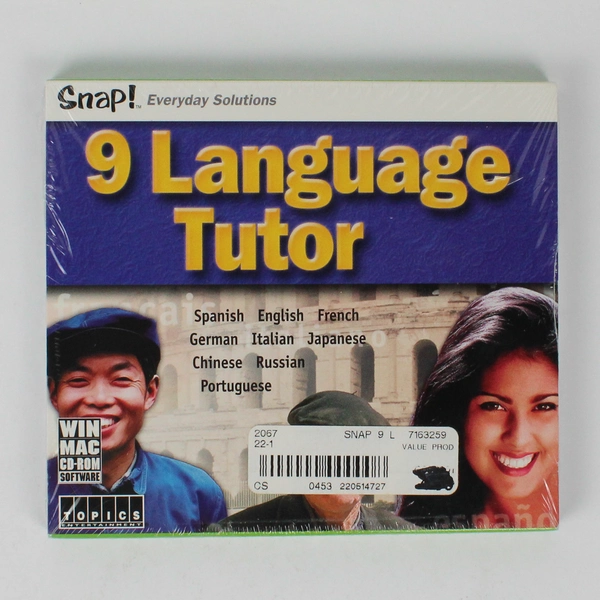 Snap! 9 Language Tutor CD-ROM Software Everyday Solutions 2003 New Sealed