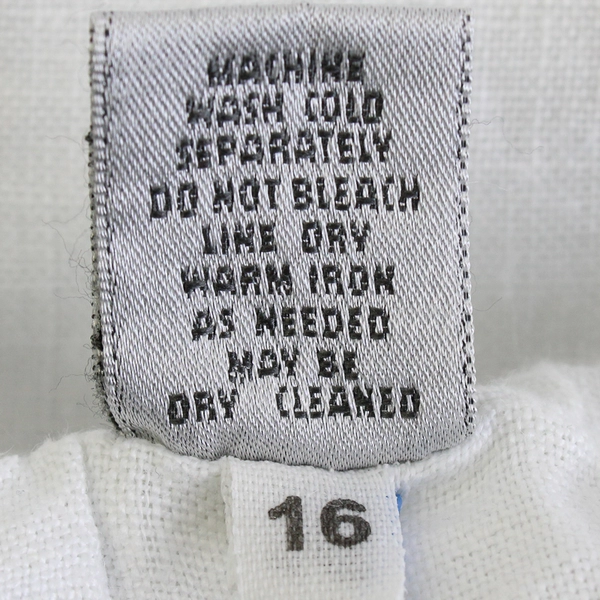 Chico's Women's 2 White 100% Linen Skirt