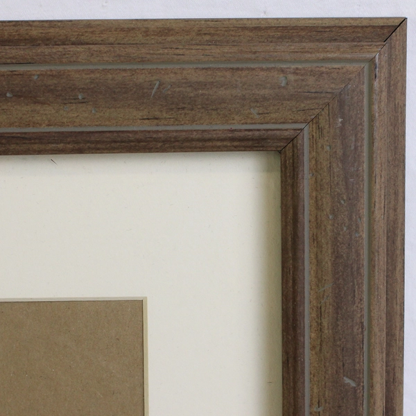 Lot of 2 Wooden Photo/Picture Matted Frames, 8" x 10" 
