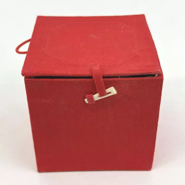 Inside Art Glass Blown Ornament Snowman Sledding Christmas in Box