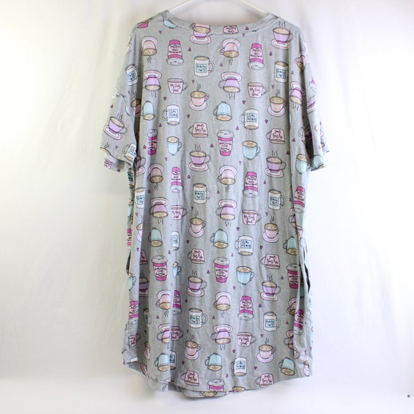 Secret Treasures Coffee Print Pajama Top Women's Size L-XL