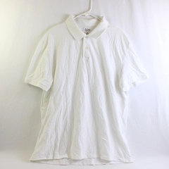 City Streets Plain White Short-Sleeve Cotton Polo Men's 2XL