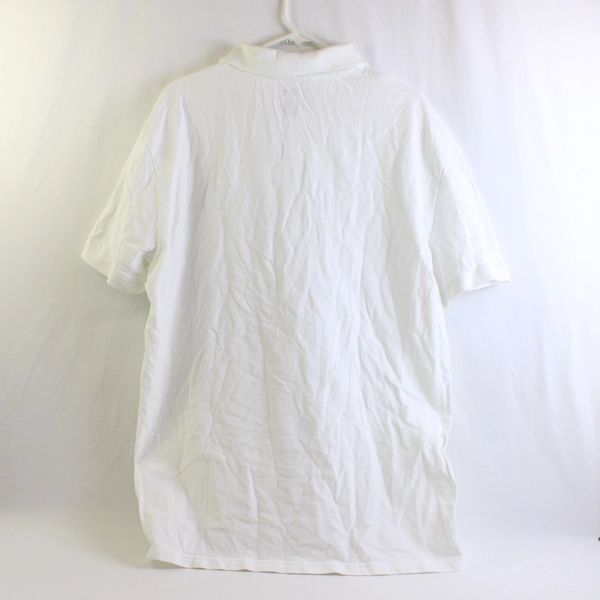 City Streets Plain White Short-Sleeve Cotton Polo Men's 2XL