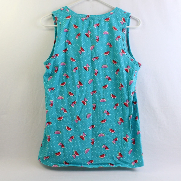 Charter Club Intimates Watermelon Polka Dot Print Blue Pajama Top Women's Medium