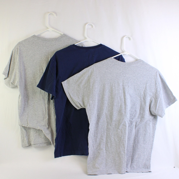 Lot of 3 Fruit Of The Loom Cotton T-Shirts with Breast Pockets Men's Large FLAW