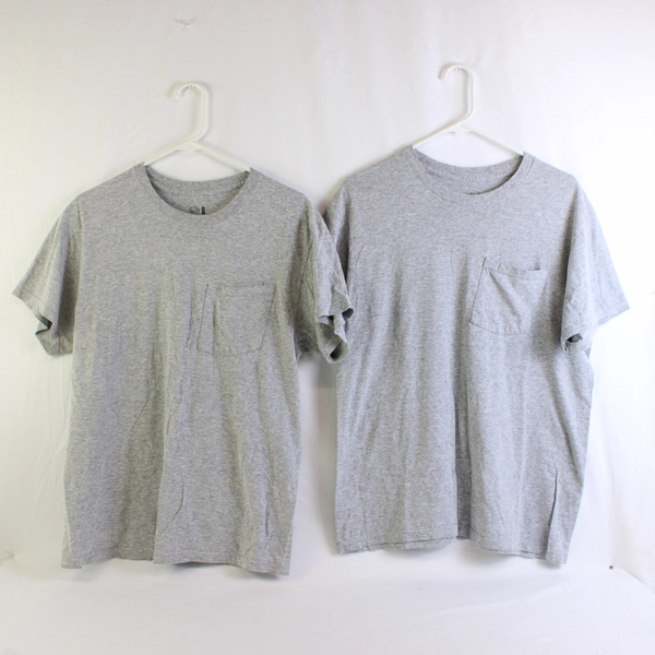 Lot of 3 Fruit Of The Loom Cotton T-Shirts with Breast Pockets Men's Large FLAW