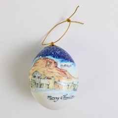 Handmade Sedona Arizona Souvenir Chicken Egg Christmas Tree Ornament 2.5"