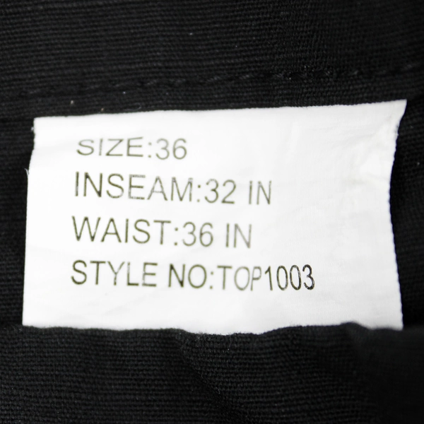 LA Police Gear Operator Tactical Pants Men's Size 36 Black Adjustable Waist