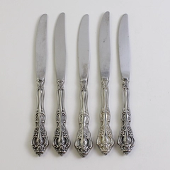 Lot Of 5 Oneida Silver Michelangelo (Stainless) Flatware Hollow Dinner Knives