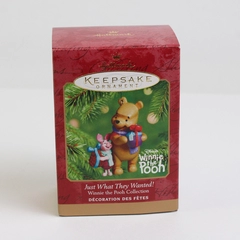2001 Hallmark Just What They Wanted Winnie the Pooh & Piglet Christmas Ornament