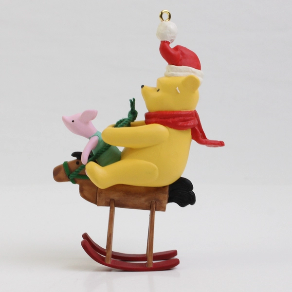 2002 Hallmark Piglet's First Ride Winnie the Pooh & Piglet Christmas Ornament