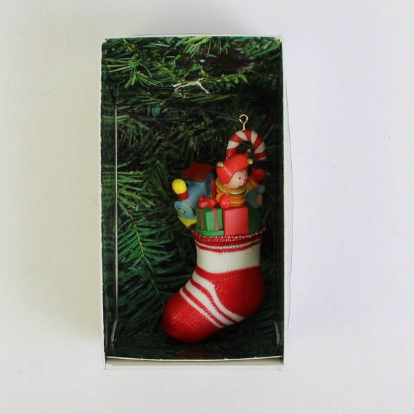 Vintage 1981 Hallmark A Well Stocked Stocking Christmas Ornament