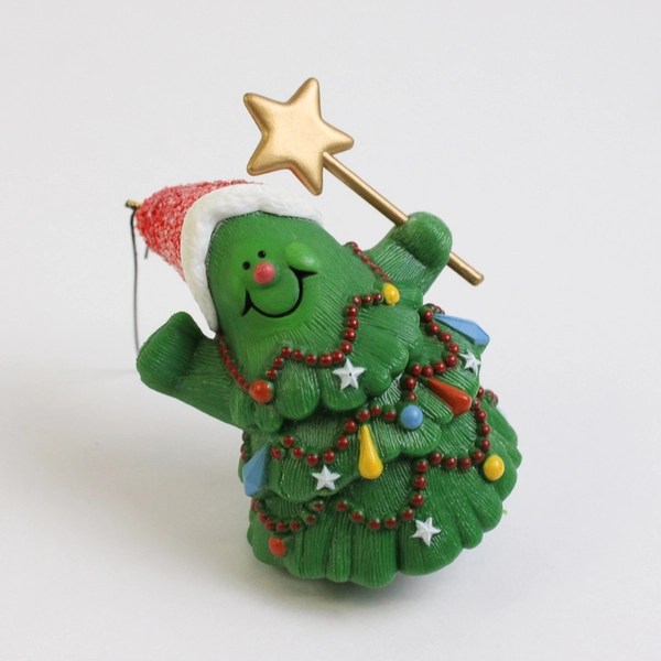 Vintage 1982 Hallmark Jolly Christmas Tree Ornament