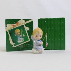 Vintage 1993 Hallmark Betsey Clark Porcelain Angel Cherub Christmas Ornament