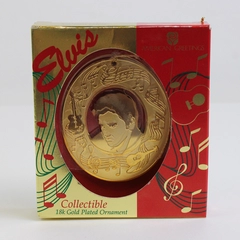 VTG 1995 American Greetings 18K Gold Plated Elvis Presley Christmas Ornament