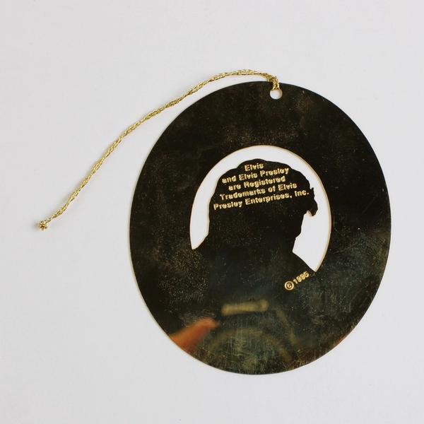 VTG 1995 American Greetings 18K Gold Plated Elvis Presley Christmas Ornament
