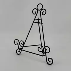 Black Wrought Iron Easel Picture Plate Stand