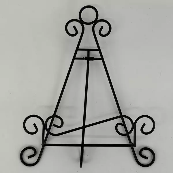 Black Wrought Iron Easel Picture Plate Stand