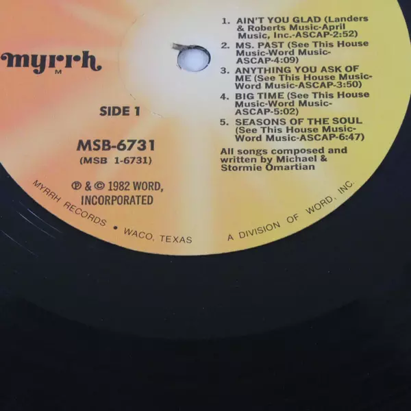 Michael And Stormie Omartian Omartian Odyssey Vinyl LP Myrrh Records 1982