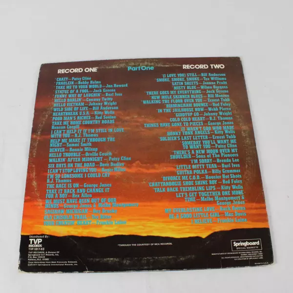 100 All Time Country Hall of Fame Hits Part 2, 2 Record Set, Vinyl Records LP