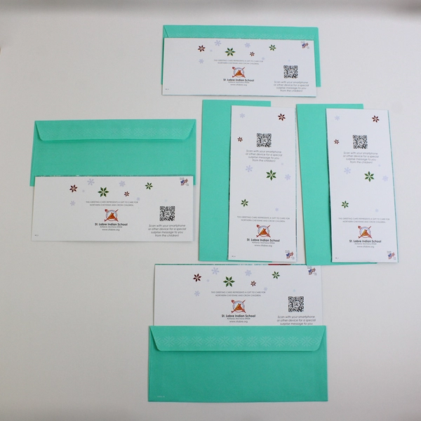 Lot of 5 St. Labre Indian School Slimline Christmas Cards