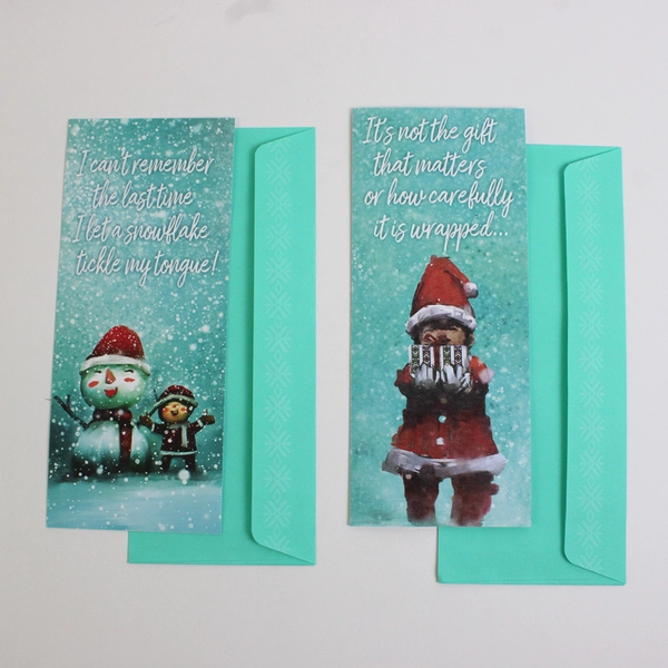 Lot of 5 St. Labre Indian School Slimline Christmas Cards